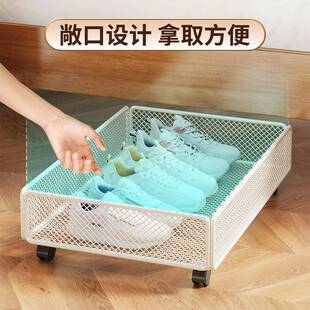 客门可抽拉铁纳艺放鞋柜子收神厅器鞋盒整XIEJIA10理箱省空间床底