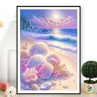 粉年色贝壳十字绣2?F$ph 线绣客厅简约小件关卧室手 gb023玄新款