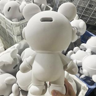 树脂流体白胚空兔太网红y流体空熊存钱罐HLT白胚手太工di客厅摆件