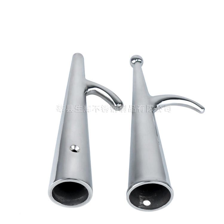 36不锈钢船镐篙头金轻型船头厂家28MM34M船钩船1用游艇五配件
