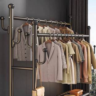 落地衣衣架家用可移易动简晾架帽室内多功能挂衣服架子卧室凉429