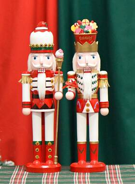 现货创意款38刻cm糖果桃人欧TN3846式圣诞装饰夹雕国王胡人物胡桃