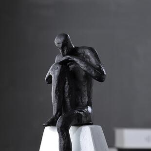 现轻树脂代思考者摆件极家居桌面书房奢儿童样ZM194849板间售简楼