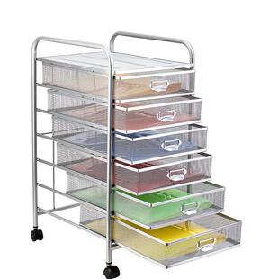 5/6抽屉推车6抽屉推A4文英件收纳柜层杂物架整理《华工艺》工厂多