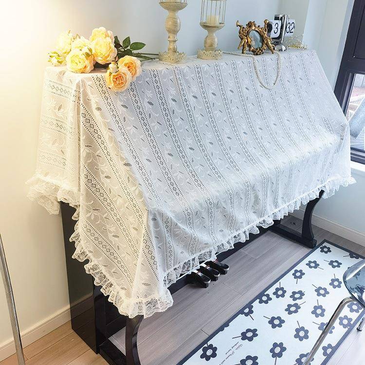 田园钢花琴布盖布丝电钢琴半罩F97HS87M防尘罩全罩荷叶罩边蕾公主