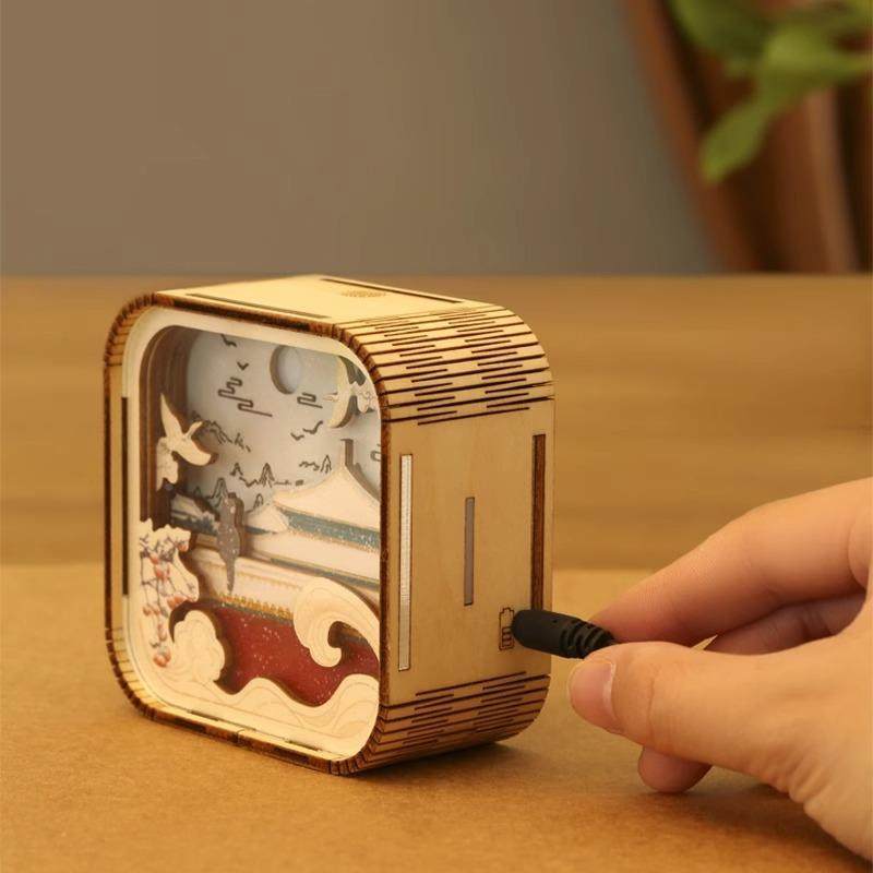 上新了故宫国御猫IJT盼雪木制流光小灯潮商务文文创会议礼品创夜