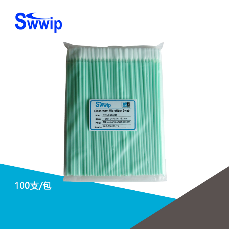 净化棉签SW-PS761qM超细布头棉签长杆无尘布头擦拭棒棉棒100支/包