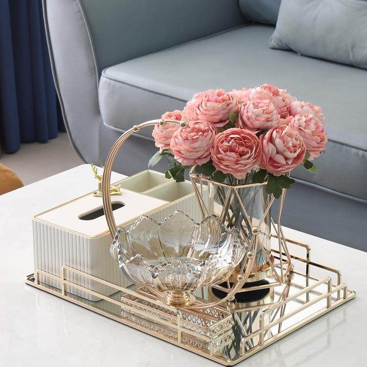 纸桌巾盒抽纸盒家用985遥客厅轻奢茶几纸抽革盒餐皮多功能控器收