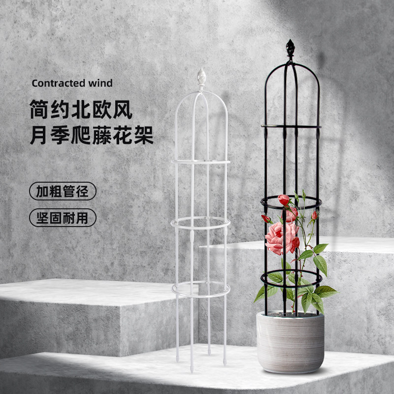 花架爬藤架花盆支架月季爬藤架园艺阳台铁线莲支撑杆固定花的支架