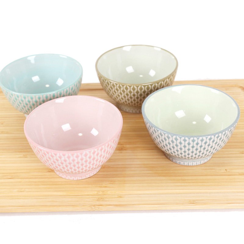 家用碗高脚防烫陶瓷碗加厚吃饭碗中号彩色个性面碗粥碗餐具釉下彩图片