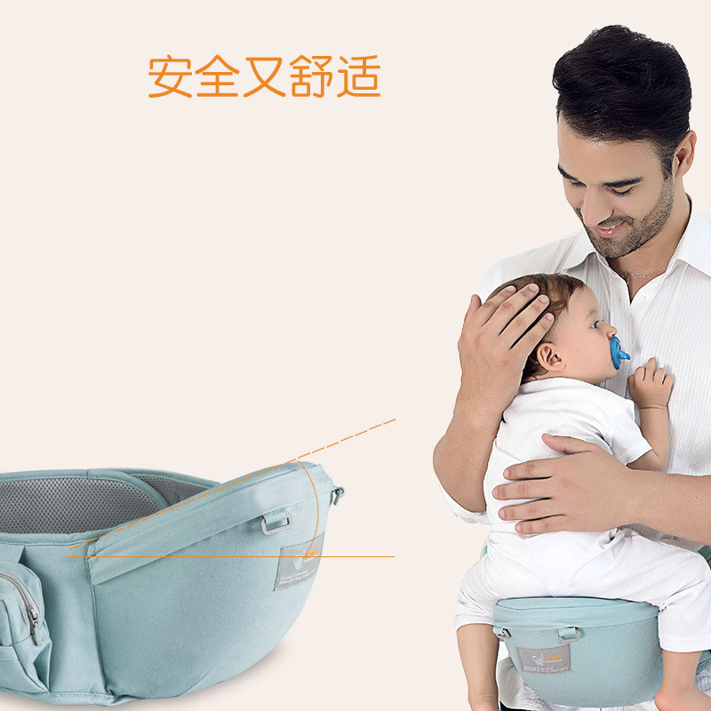 布兜妈妈婴儿腰凳单凳轻便宝宝坐凳护腰四季透气前抱式抱娃神器