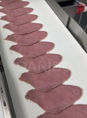 L商用鲜肉微冻肉自动切片机 带自动分份功能每份数量可调节切片机