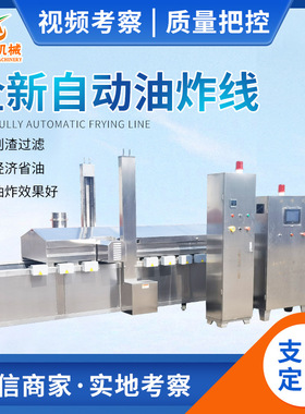 平菇油炸流水线预制菜油炸设备上浆产品油炸生产线全自动油炸机