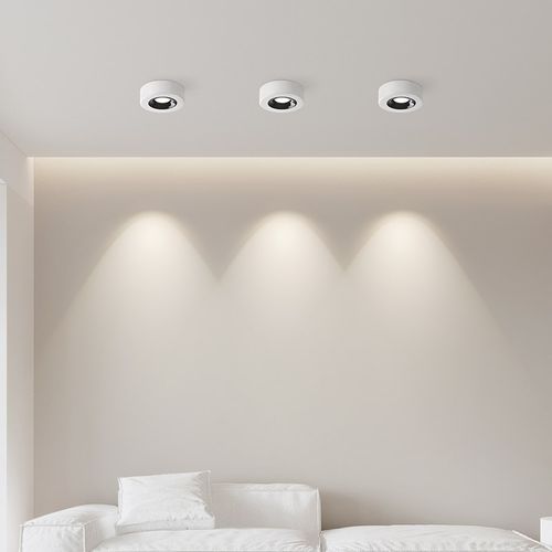 现代简约超薄led明装射灯全光谱护眼防眩客厅射灯走廊过道无主灯