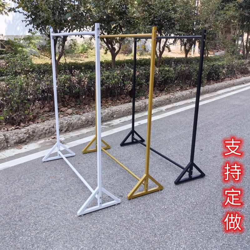 欧式铁艺服装架展示架 落地式婚纱陈列架 服装店货架侧挂龙门衣架