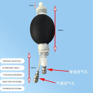 充气注水双用管道气囊带中心孔可排水及孔内加压封堵充气膨胀变径