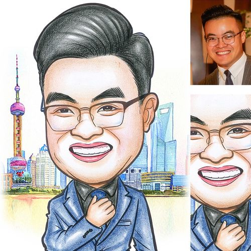 手绘真人画像似颜绘夸张漫画头像动漫设计 卡通人像定制作肖像画