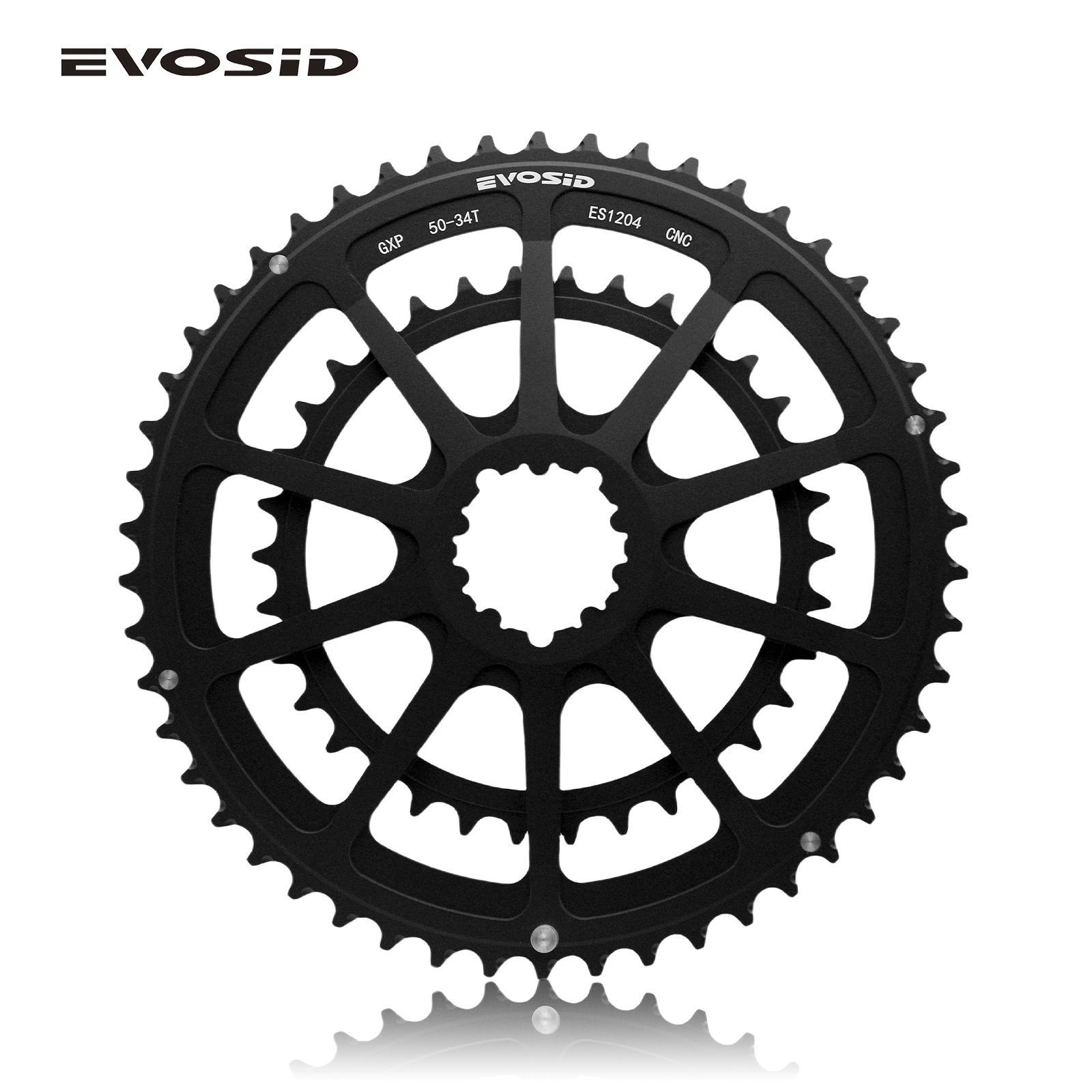 EVOSID超轻公路自行车GXP大齿盘50-34T直装式中空一体铝合金齿盘