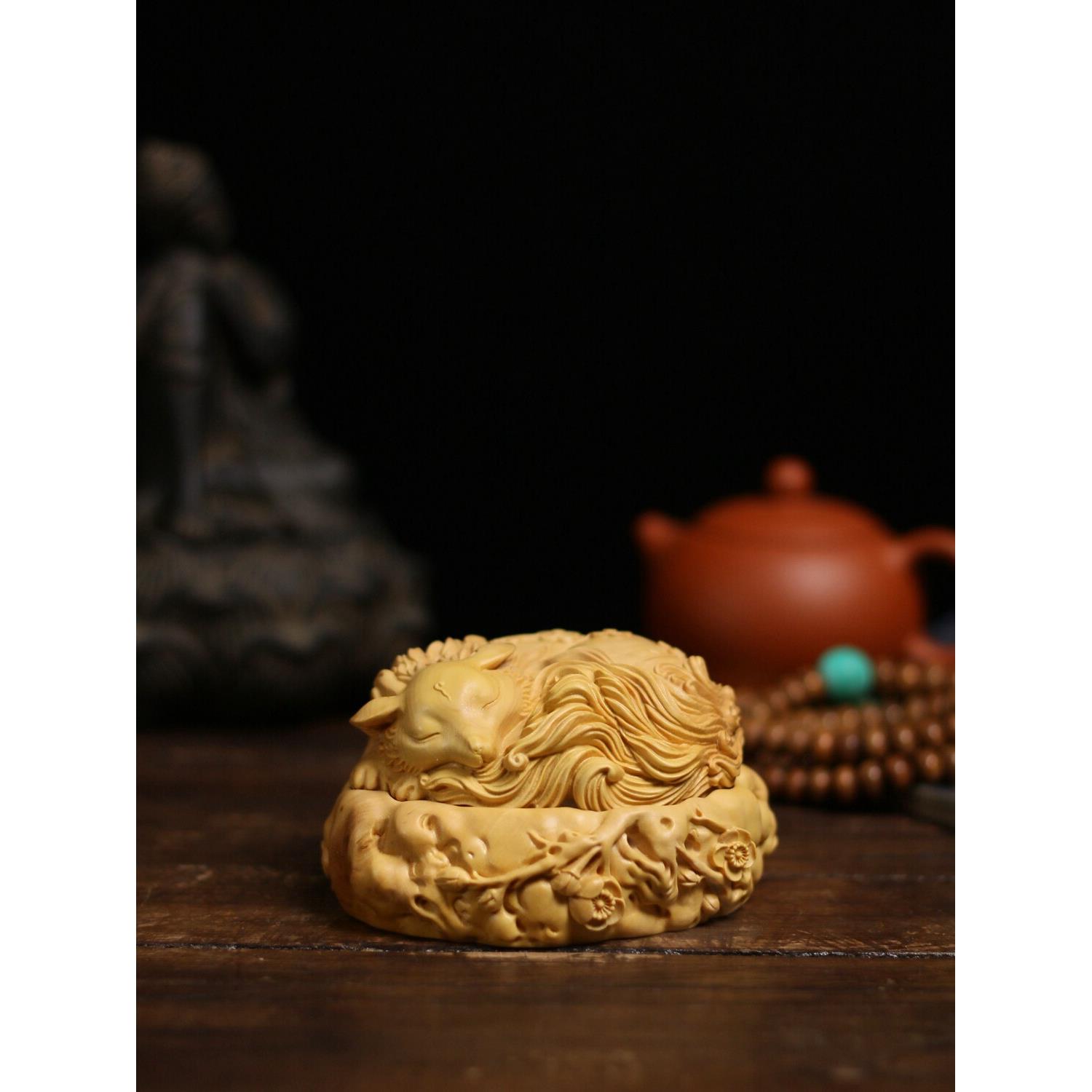 采购产品黄杨小叶装饰品,家庭配件,香,中国式雕刻茶道,木雕,