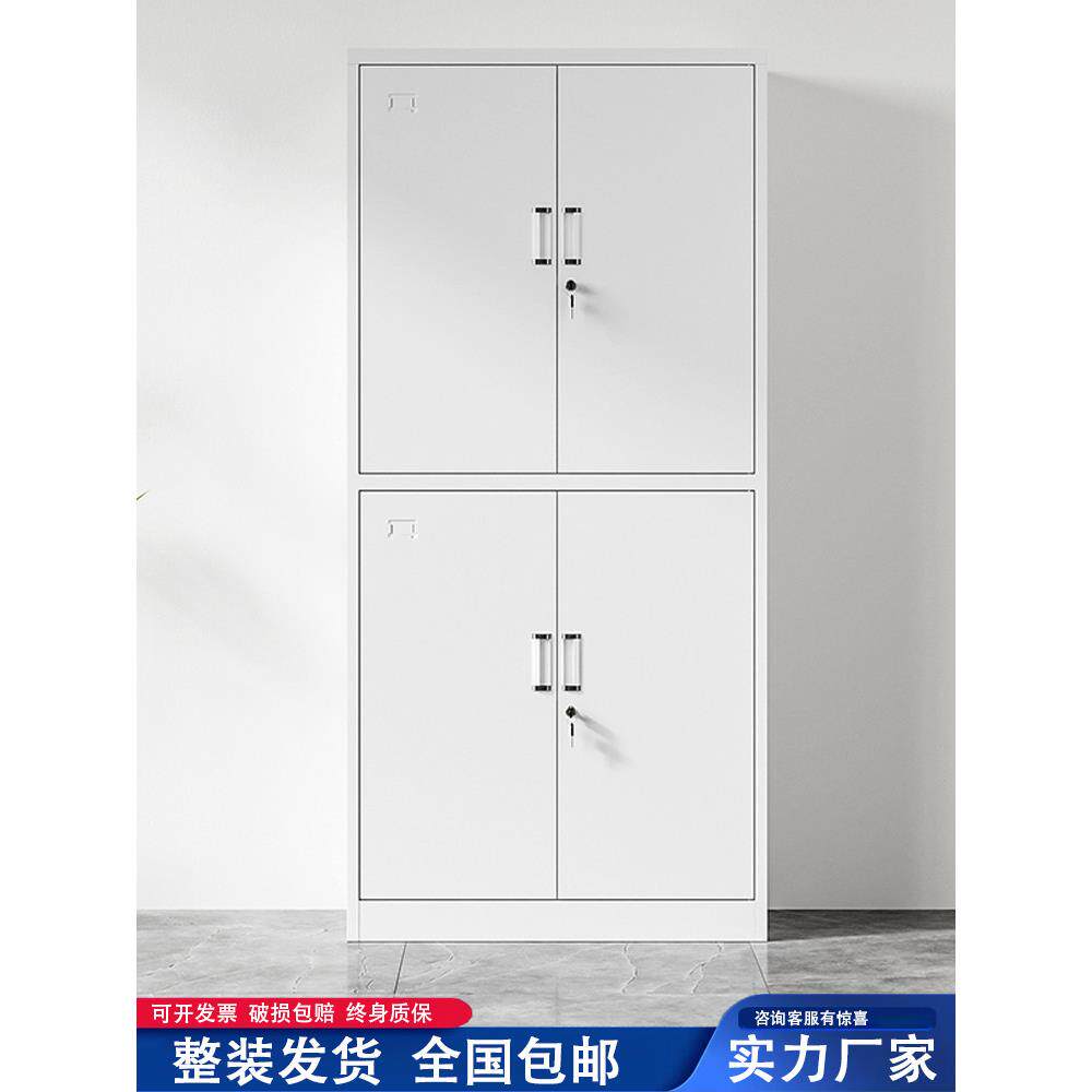 加厚双层办公文件柜财务凭证柜带锁档信息铁柜家庭书柜