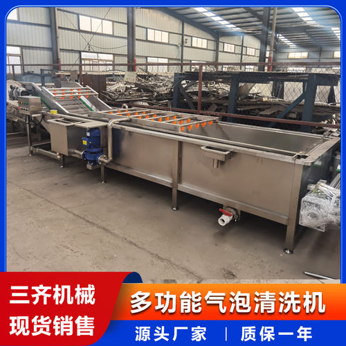 304不锈钢气泡清洗机 全自动水果蔬菜清洗流水线 预制菜加工设备