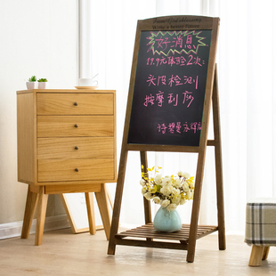 店铺支架立式商用小黑板花架发光板服装美甲放门口宣传广告展示牌