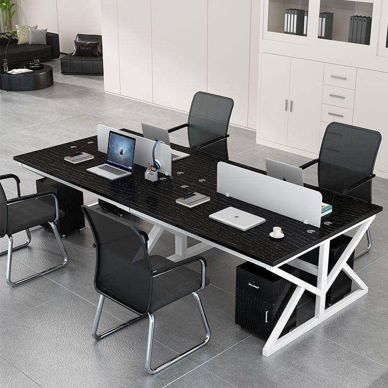 职员无品牌/办公桌组合办公电脑简约现代四六人位屏风桌室办公桌