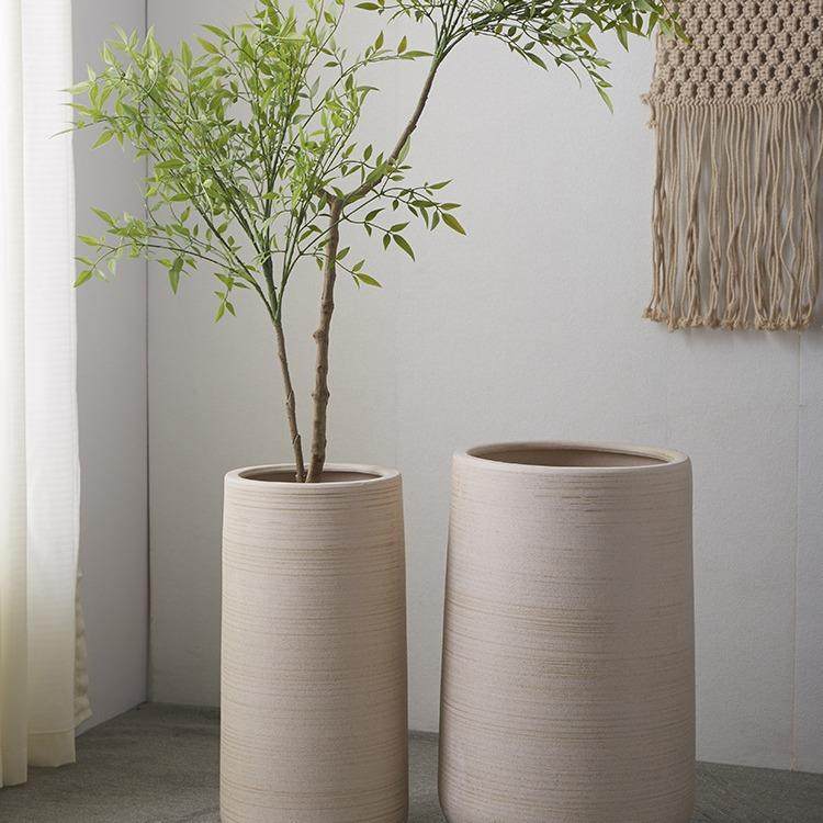 特大号瓷花盆高款50cm84404095以上盆30cm大酒口径高筒店组合家用