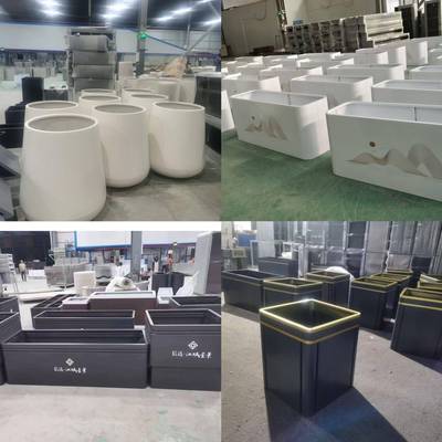 户外箱铁花箱组合广售楼部灵圣013商业花坛室场外街道园艺不锈钢