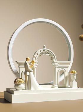 贝汉美情节用送对闺象蜜新娘高档实创人意订20240430婚新婚卧室摆