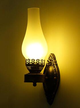 美式复古壁老煤油34192仿灯古灯咖啡厅清酒店走廊式磨砂灯吧具