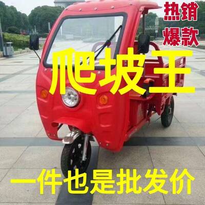 PRN电动电动山车三轮车货货车拉区新款农用载重电瓶车货车棚快递