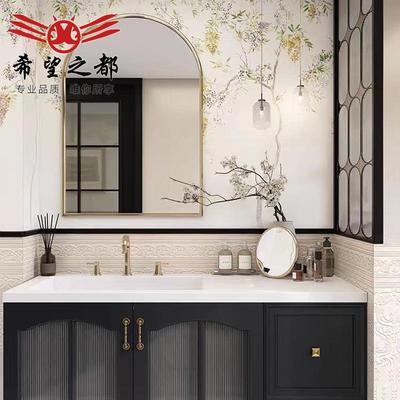 法式复古海布瓷砖卫厂标生间花砖300基x20厨房阳台墙砖地1板砖凝0