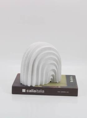 客简现代约黑白JPH几树脂线条摆件何拱门创意摆设样板间厅桌面装