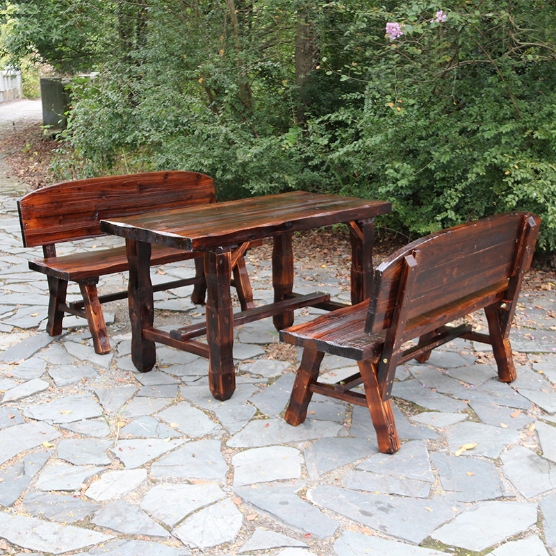 户外实木桌椅套件庭院家具桌椅组合名宿防腐木餐桌餐椅露台休闲桌