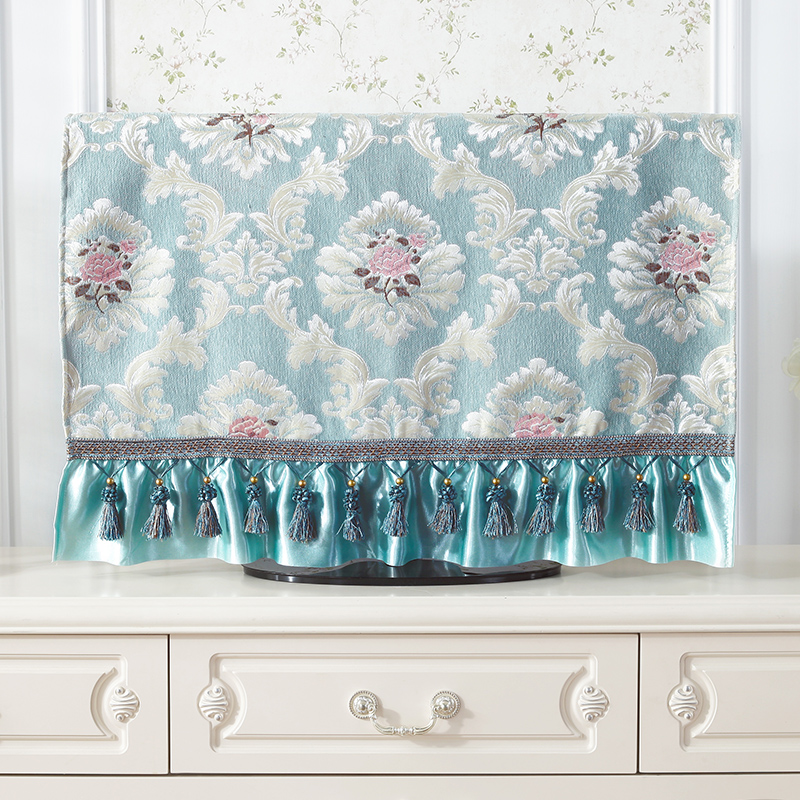 欧式客厅家用高档65寸液晶电视机套防尘罩布艺55寸挂式电视机罩