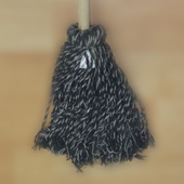 圆头木把木杆墩布棉线吸水拖把绒线布条老式 拖布酒店家庭保洁拖地