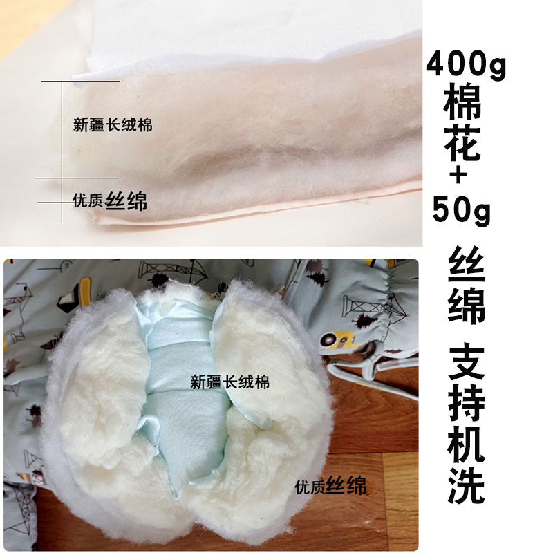 新生儿婴儿宝宝冬季加厚保暖可水洗手工棉花棉衣包屁连体棉服