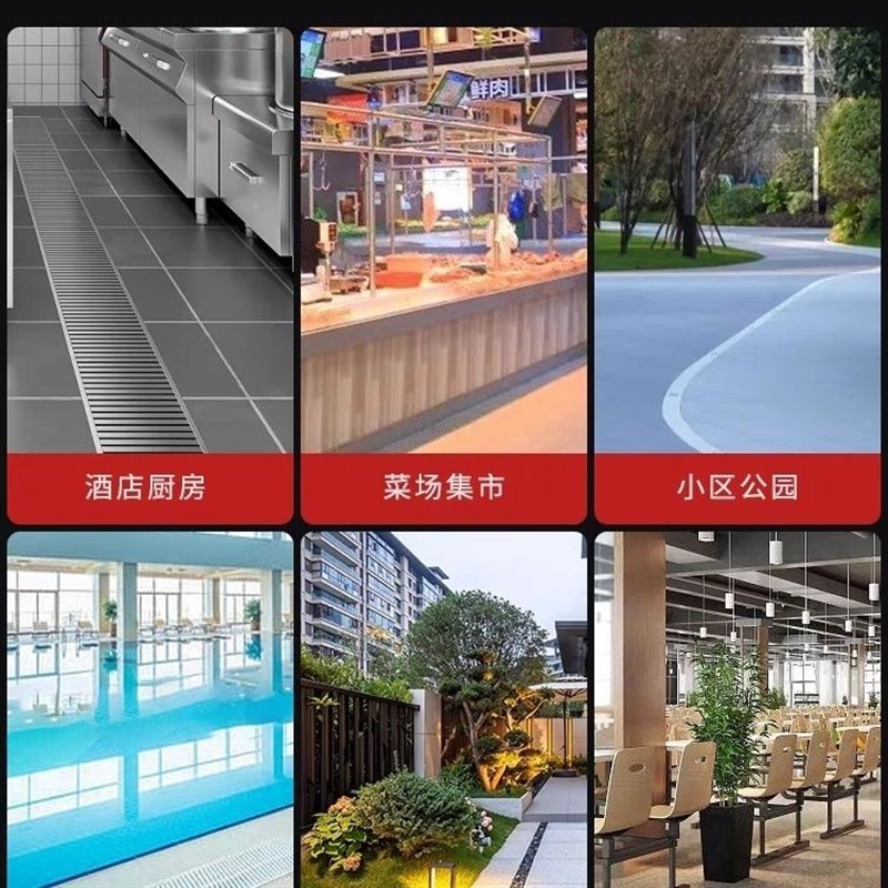 通用型隐形不锈钢下水道盖板下水道防臭盖排水形井盖庭院地漏美观图片