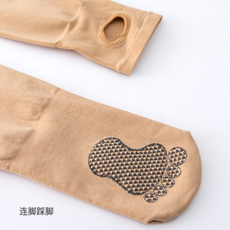 提臀收腹春秋中厚高腰连裤袜加肥加大打底裤肤色丝袜加绒光腿神器