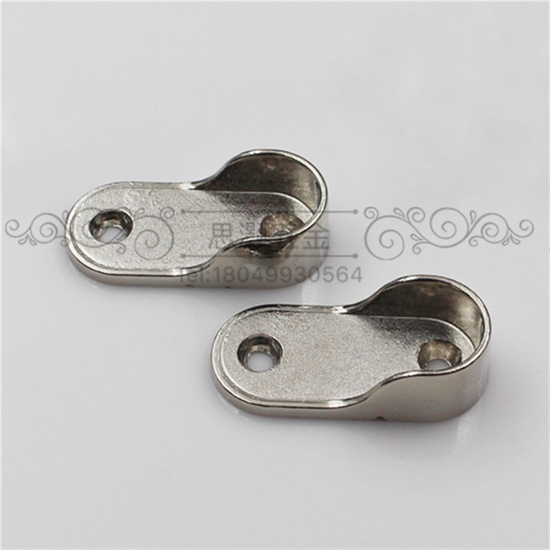 加厚衣柜挂衣杆法兰座衣托衣通杆支架配件衣杆托五金底座横杆零件