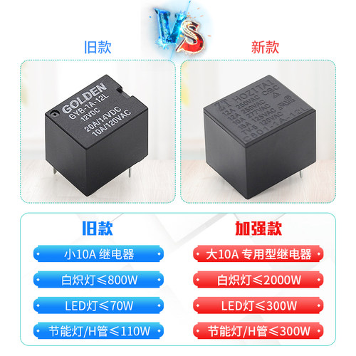 河森 分体易安装一拖多路无线灯具遥控开关 220V智能家用灯遥控器