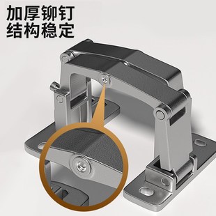 不锈钢门铰链免开孔暗藏式合页隐形折叠门五金配件平开门木门折页