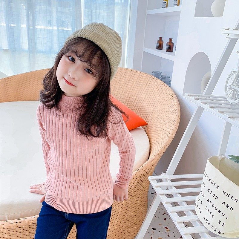 女童毛衣套头2021新款中小童半高领秋冬女宝宝圆领纯棉针织打底衫,童装/婴儿装/亲子装,毛衣/针织衫,淘宝优惠券,粉丝福利购,淘宝优惠卷