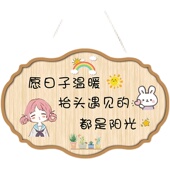 定制欢迎回家房间装 饰挂牌创意可爱情侣家训门牌出门切记温馨提示