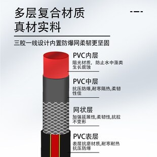 塑料高压防爆水泵管子防冻家用自来水皮管4分6分一寸水管浇水软管
