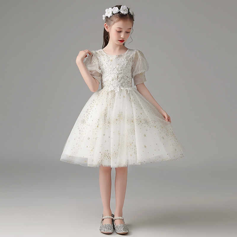 儿童礼服白色公主裙洋气生日花童婚纱蓬蓬裙夏小主持人钢琴演出服,童装/婴儿装/亲子装,儿童礼服,淘宝优惠券,粉丝福利购,淘宝优惠卷