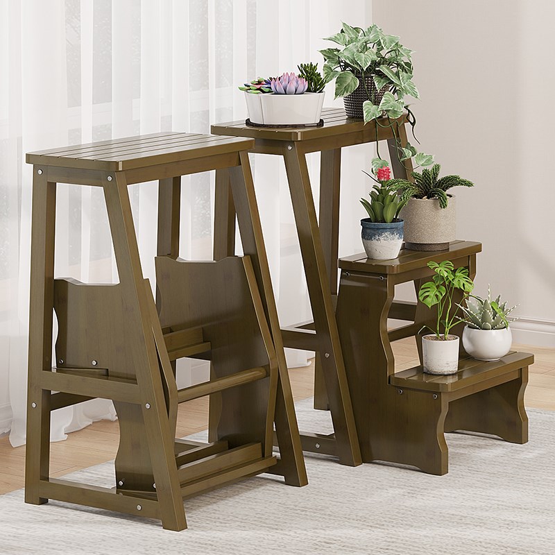 家用梯凳折叠梯人字梯加厚非实木梯椅凳子两用登高楼小梯子置物架