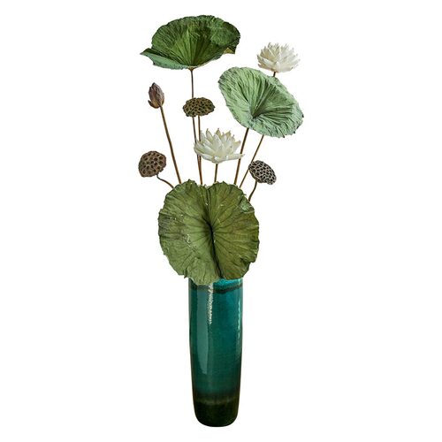 莲蓬干花花束客厅摆设装饰摆件高级感新中式禅意高花瓶插花长枝