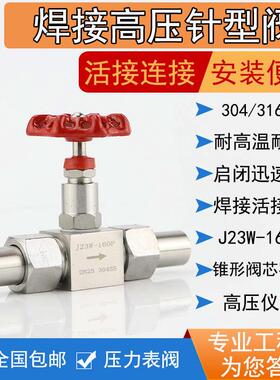 304316不锈钢焊接高压针J23W-320PDN10J23W-160P/R15型阀阀仪表